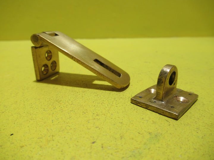 Vintage Brass Safety Hasp & Staple   80L x 25W