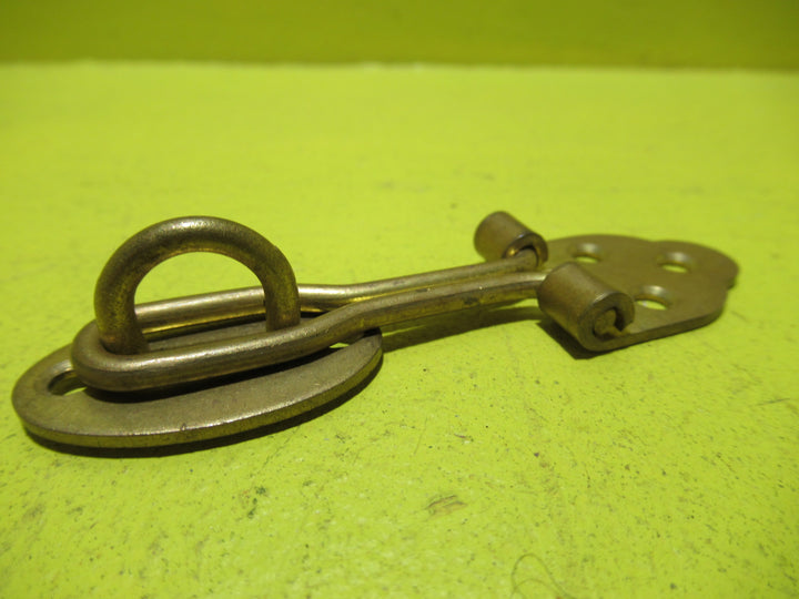 Vintage Brass Safety Hasp & Staple   80L x 25W