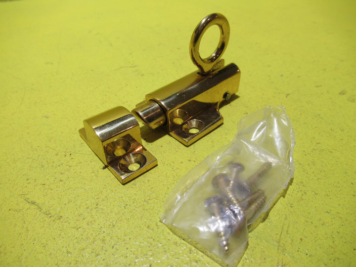Brass Ring Pull Fastener   70L x 40W
