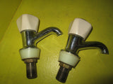 Soft Peach & Chrome Basin Taps 15mm 80H x 45SQ x 110D