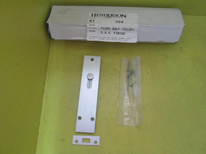 Henderson 333 Flush Bolt Alloy Satin 105L x 35W x 10D