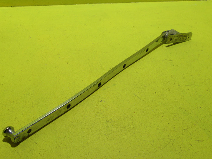 Chrome Casement Stay with Vortex Handle Rectangle end 2 holed   365L x 11W