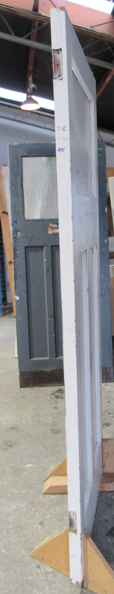 Transitional (Villa) Craftsman Door with 3 Panels & Molding   2020H x 810W x 45D
