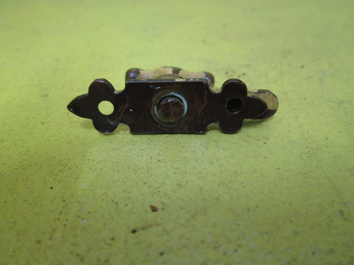 Copper Ornate Tiny Thumb Turn - No Fastener Knob 12L x 54W x 23H/Plate 40L x 10W/Lever 28L