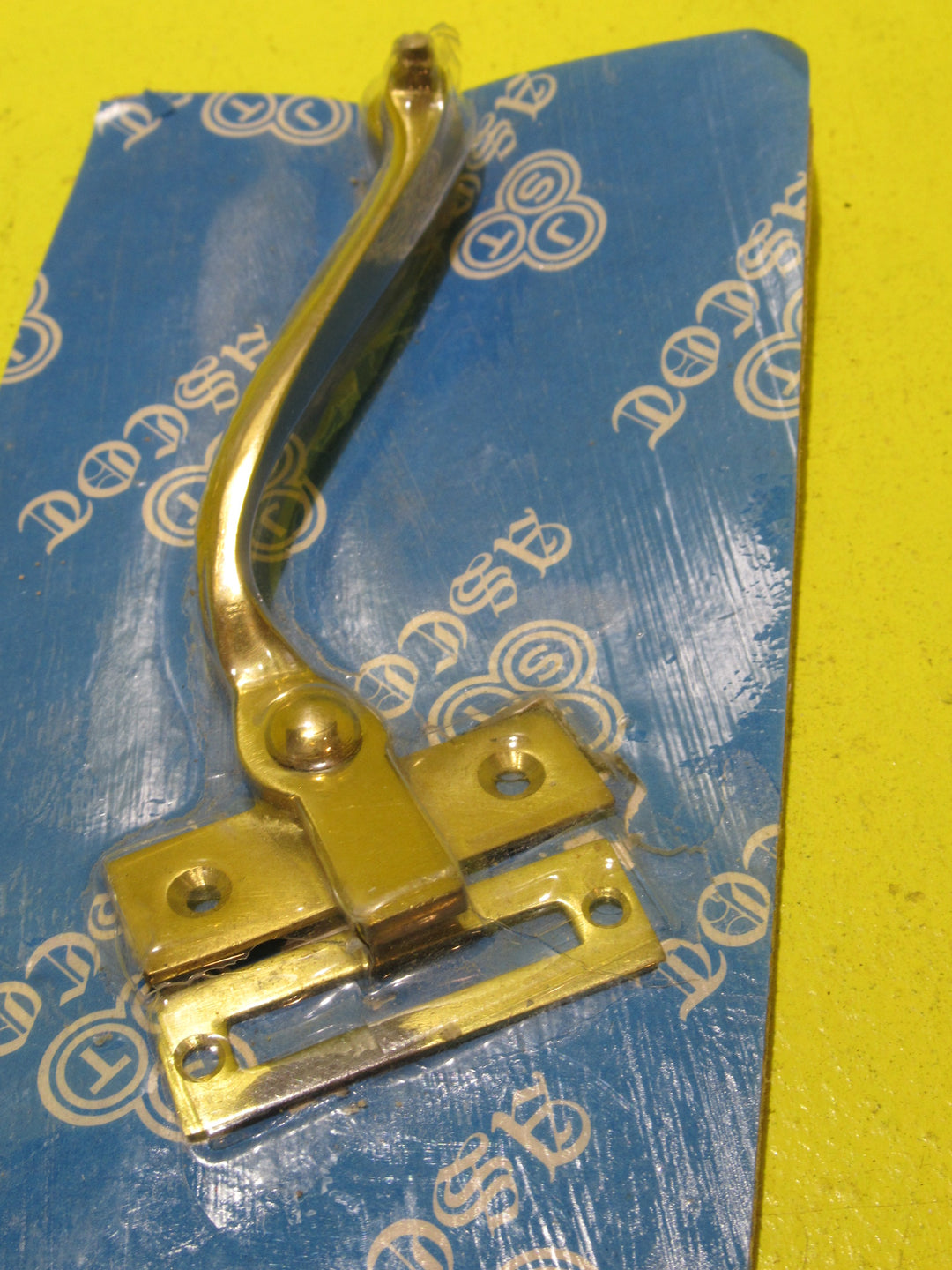 Polished Brass Long Lever Casement Fastener   150L x 65W