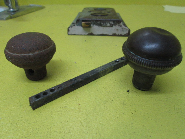 Vintage Rim Lock with Metal Knob Handles(110 Axial))