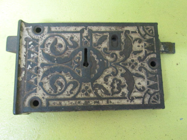 Ornate Victorian Rim Lock 145L x 90W x 30D