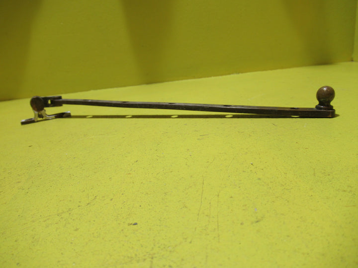 Ball End Brass Casement stay with 2 hole Rectangle Plate   280L x 10W
