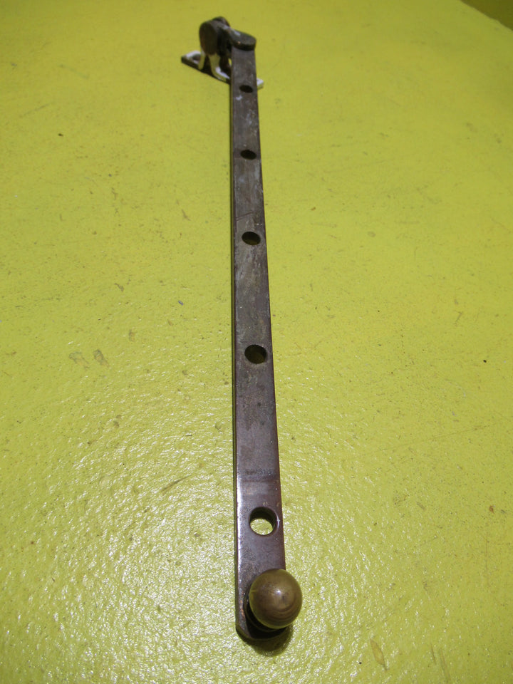 Ball End Brass Casement stay with 2 hole Rectangle Plate   280L x 10W