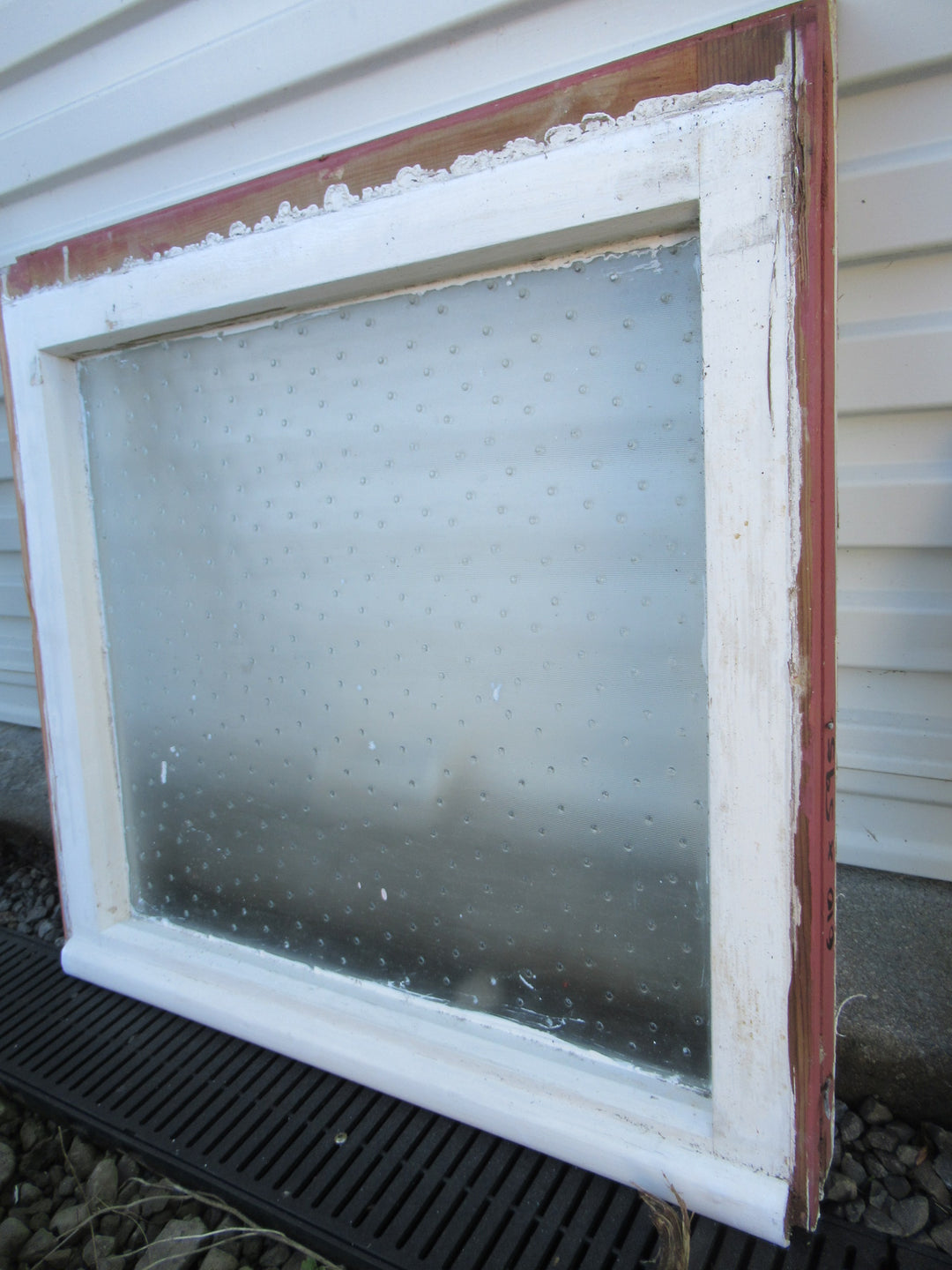 1 lite Central Fanlite Sash with Antique Star Glass   610L  x 595W