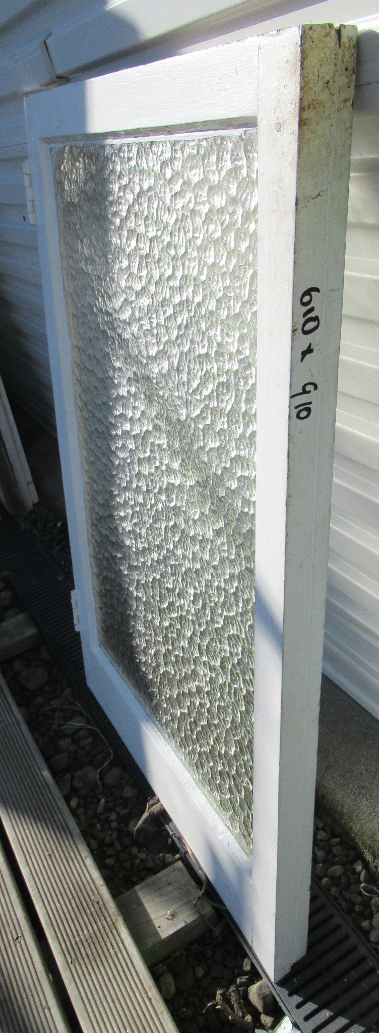 1 Lite Antique Arctic Glass Casement Sash  910H x 610W