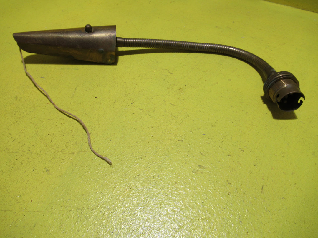Vintage Brass Wall Mount Light Fitting with Bendable Stem   390H x 50W
