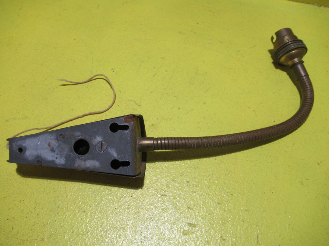 Vintage Brass Wall Mount Light Fitting with Bendable Stem   390H x 50W
