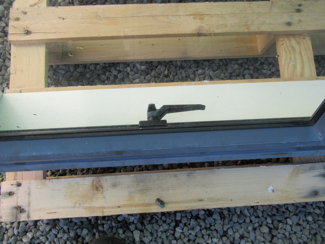 Grey Aluminium 2 Lite Single Opening Window with Clear Glass   1200H x 1200W