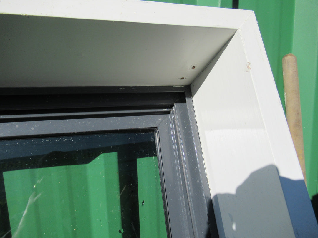 Grey Aluminium 2 Lite Single Opening Window with Clear Glass   1200H x 1200W