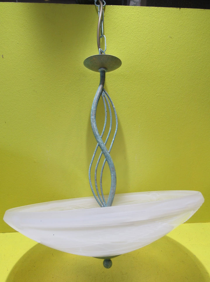Reproduction Art Deco 3 Bulb Pendant Light   650H x 450Dia