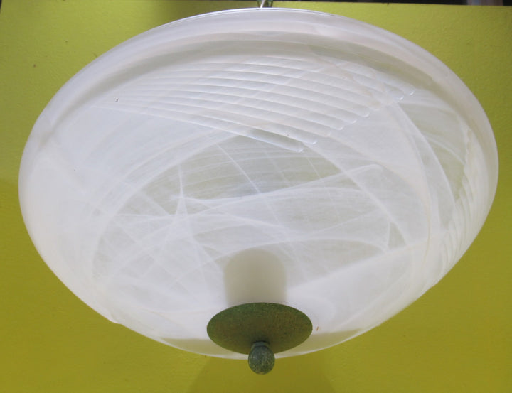 Reproduction Art Deco 3 Bulb Pendant Light   650H x 450Dia