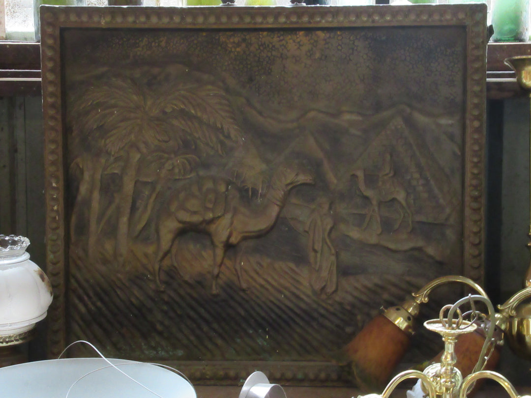 Pressed Copper/Brass Effect Fire Screen   760W x 720H