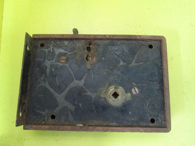 Vintage J A Carpenter Heavy Rim Lock with Handle
