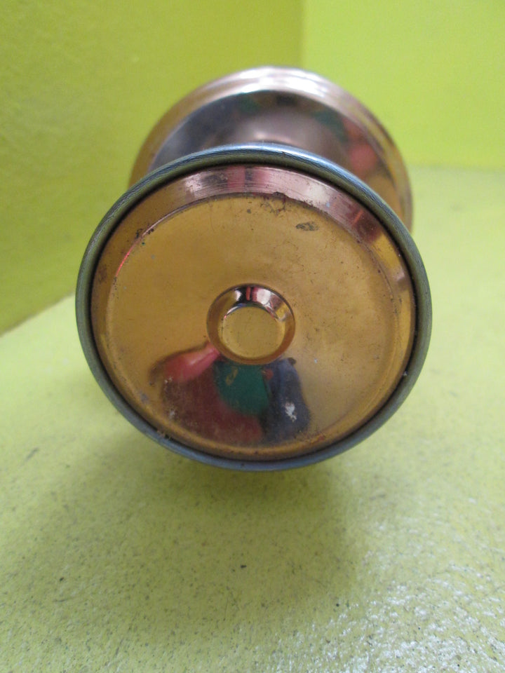 Conical Brush Chrome & Copper Effect Knob Handle and Mortice 48D  x 60H/65L x 30W/70 Axial