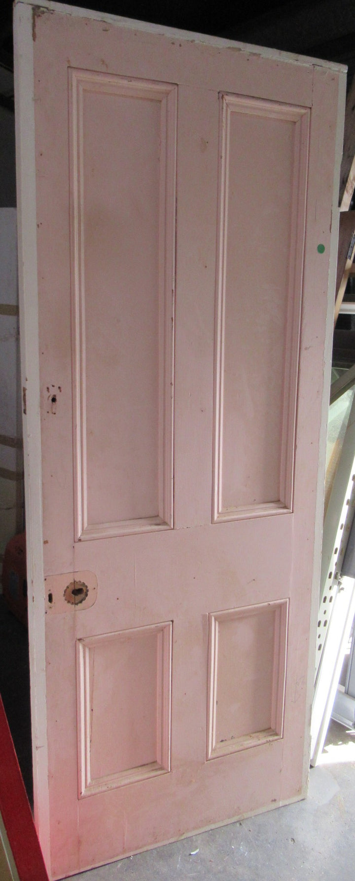 4 Panel Native Timber Statesman Door with Missing Moldings.  (CT)   2020H x 810W x 40D