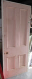 4 Panel Native Timber Statesman Door with Missing Moldings.  (CT)   2020H x 810W x 40D