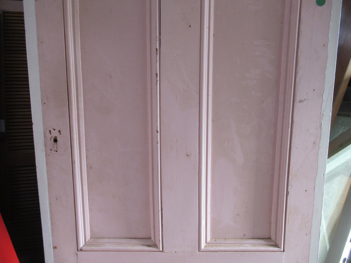 4 Panel Native Timber Statesman Door with Missing Moldings.  (CT)   2020H x 810W x 40D