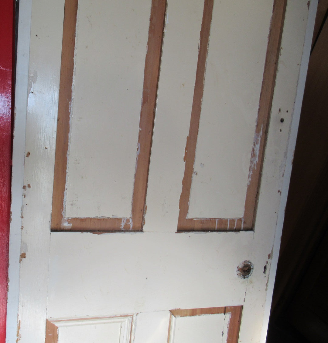 4 Panel Native Timber Statesman Door with Missing Moldings.  (CT)   2020H x 810W x 40D