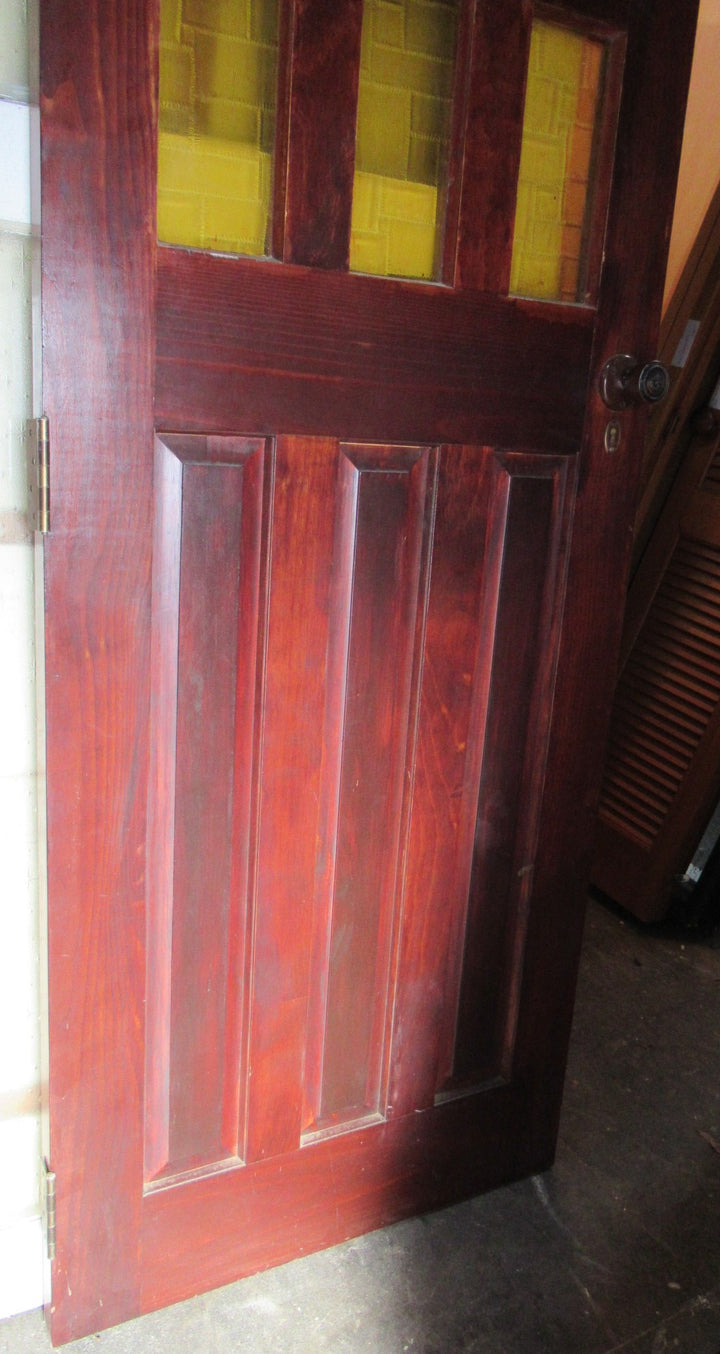 Arts & Crafts Heart Rimu 6 Lite/3 Panel Door  (CT)   1980H x 760W x 40D
