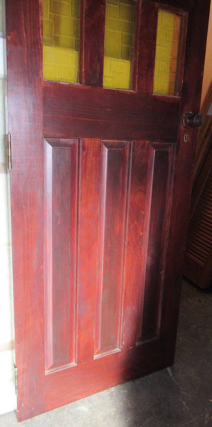 Arts & Crafts Heart Rimu 6 Lite/3 Panel Door  (CT)   1980H x 760W x 40D