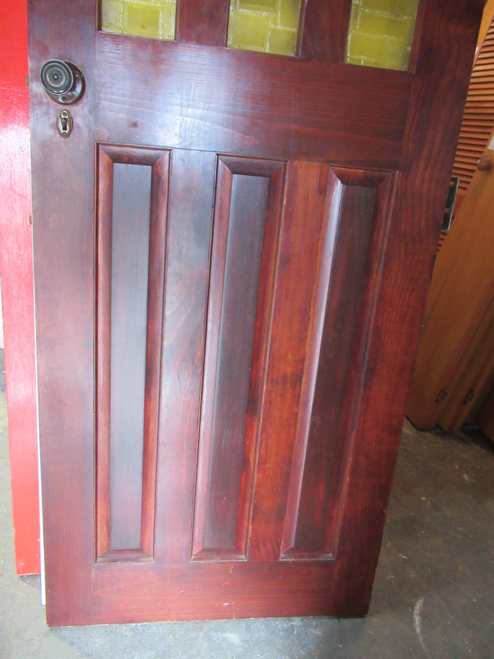 Arts & Crafts Heart Rimu 6 Lite/3 Panel Door  (CT)   1980H x 760W x 40D