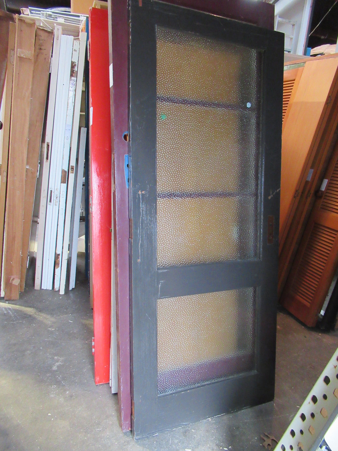 2 Lite Cedar Exterior Door with Dimpled Glass (CT) 1940H x 810W x 40D