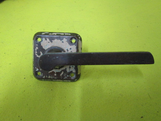 Art Deco Brass Lever Handle on Square Plate 57SQ/Lever 112L x 45H
