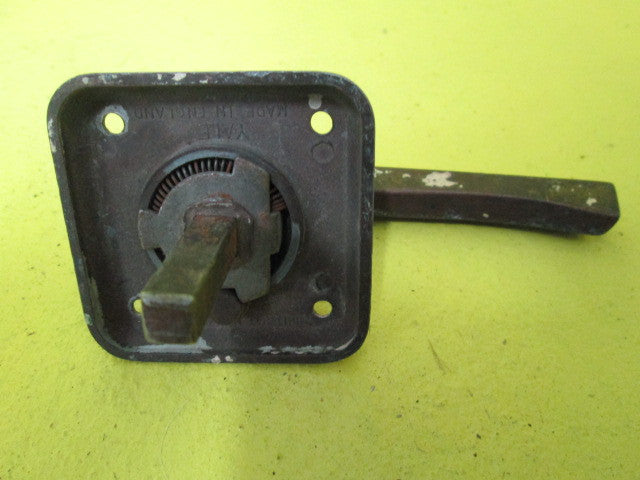 Art Deco Brass Lever Handle on Square Plate 57SQ/Lever 112L x 45H