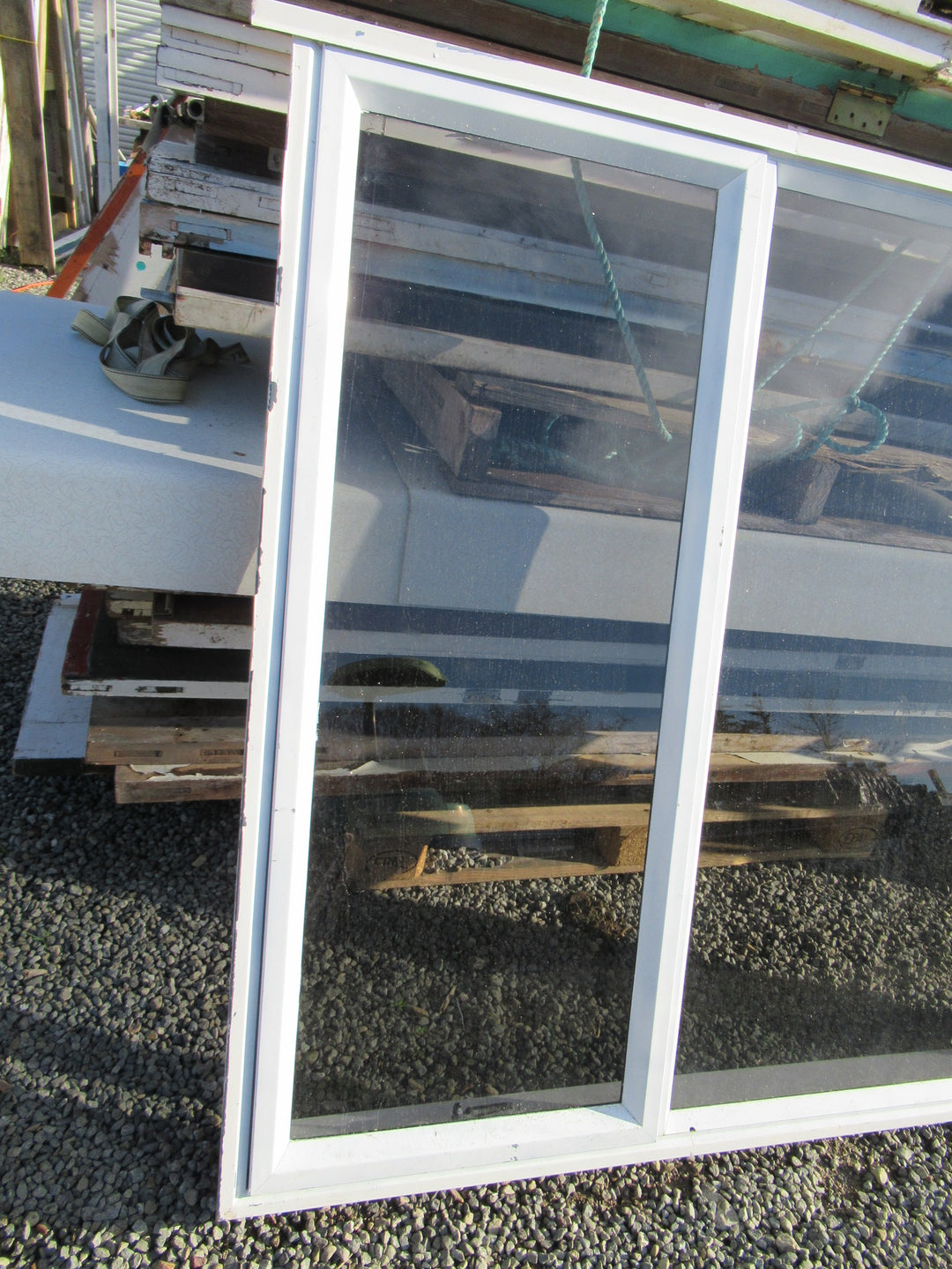 White 2 Lite Tinted Glass Window with 1 Opening Lite 1400H x 1600W x 140D