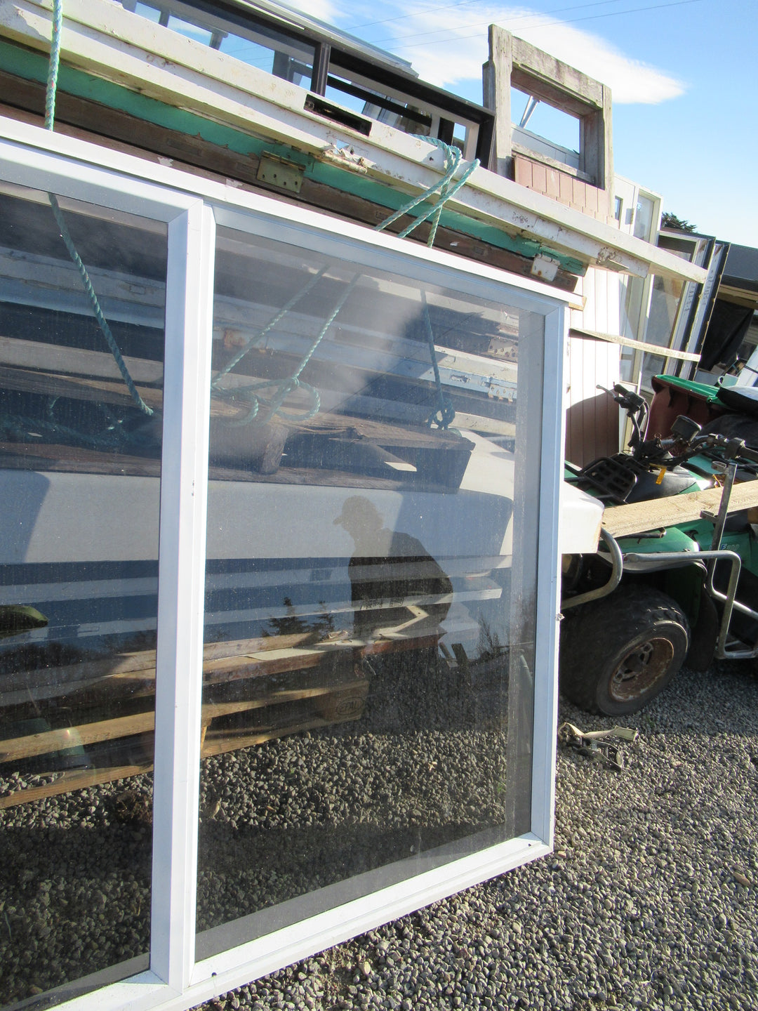 White 2 Lite Tinted Glass Window with 1 Opening Lite 1400H x 1600W x 140D