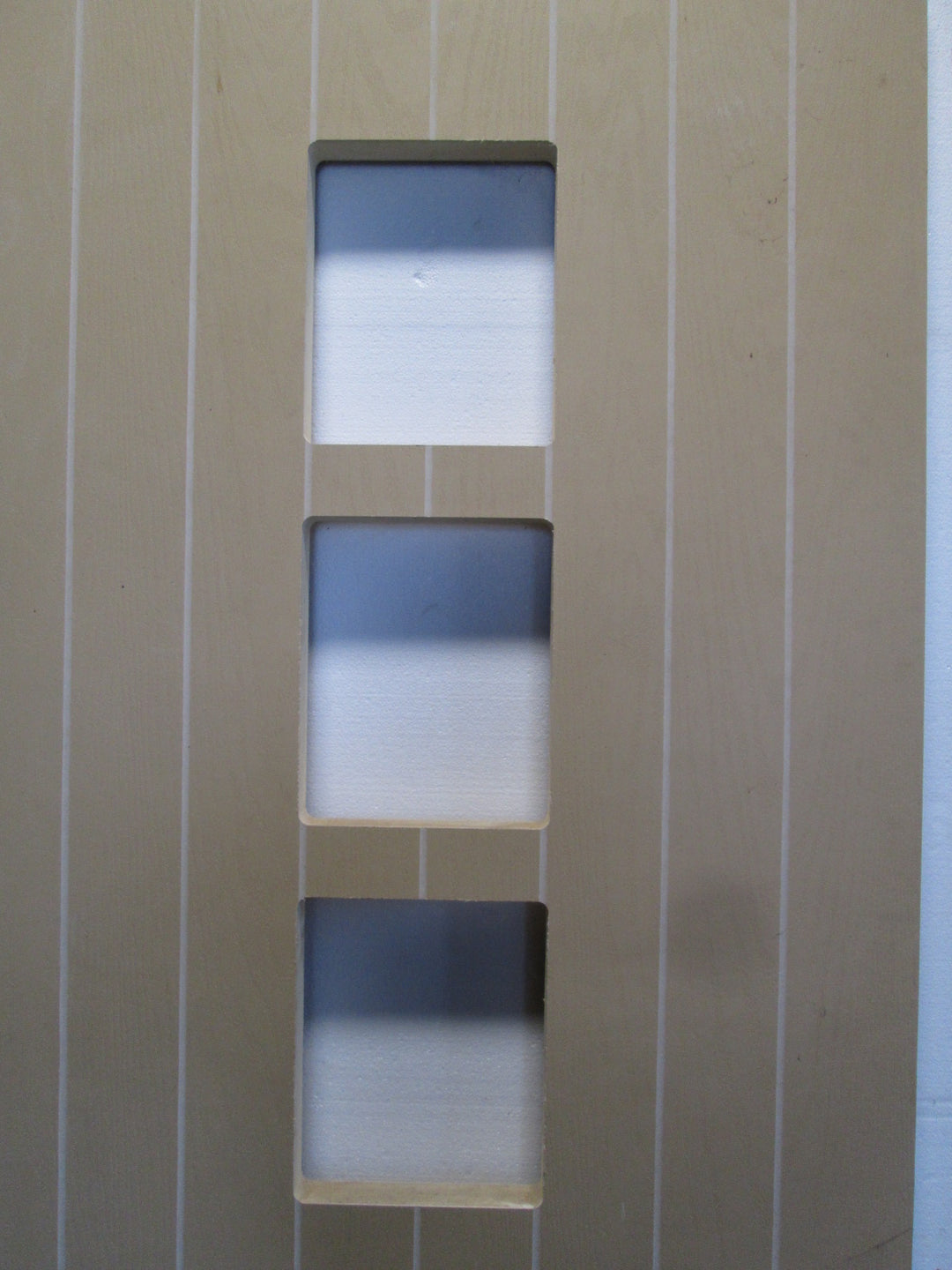 Modern T & G Door with 3 Panels cut out for windows 1950L x 860W x 40D