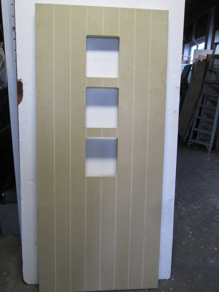 Modern T & G Door with 3 Panels cut out for windows 1950L x 860W x 40D