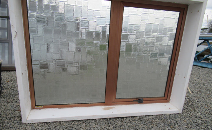 Light Bronze 2 Lite Privacy Window   845H x 1185W x 145D