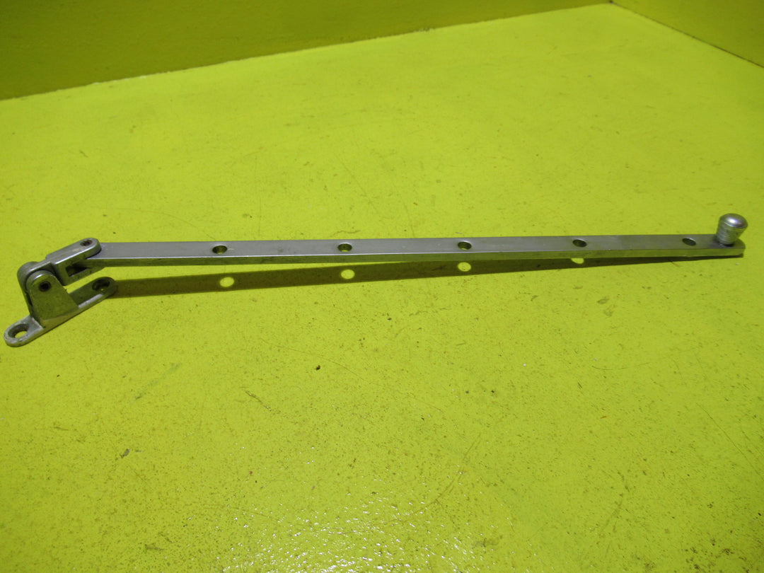 Ribbed Vortex Brushed Chrome Casement Stay with Oval Ends   360L x 13W