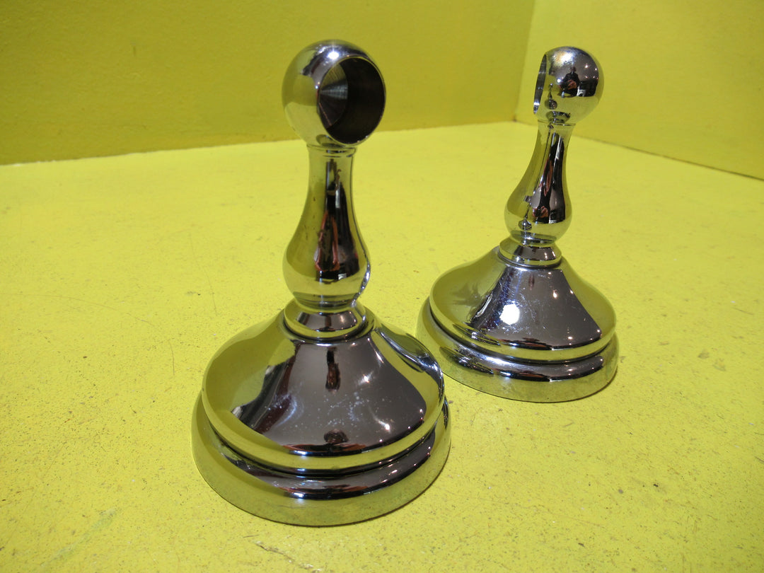 Small Chrome towel Rail Ends   45H x 20W x 60D