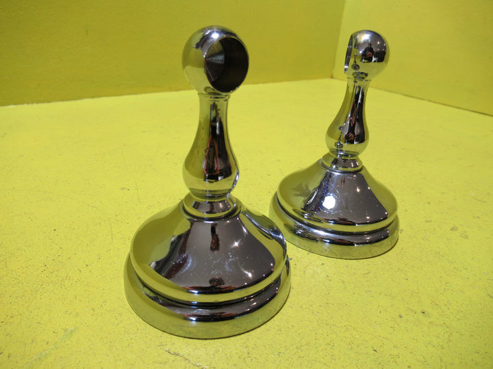 Small Chrome towel Rail Ends   45H x 20W x 60D