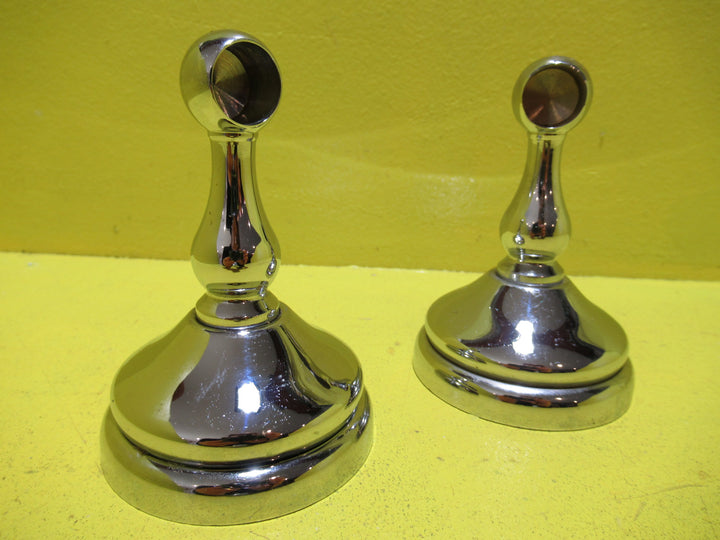 Small Chrome towel Rail Ends   45H x 20W x 60D