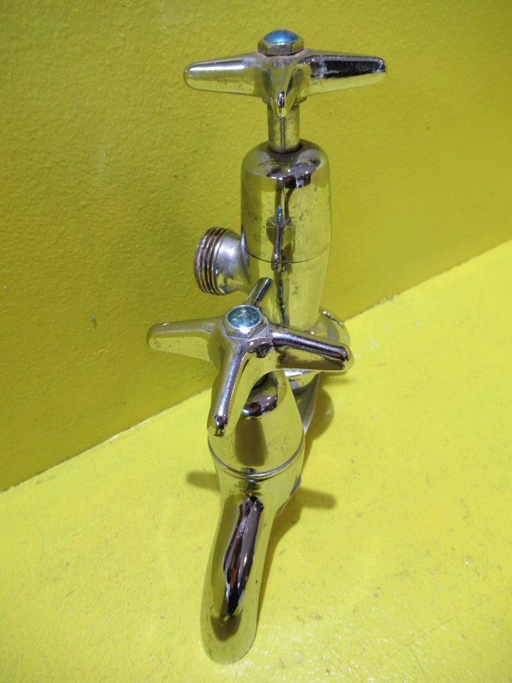 Vintage Chrome Kowhai Double Cold/Hot Laundry Tap   170H x 150D x 65W