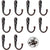 10 Pack Wall Hooks with Screws Alloy Hanging Single Hook