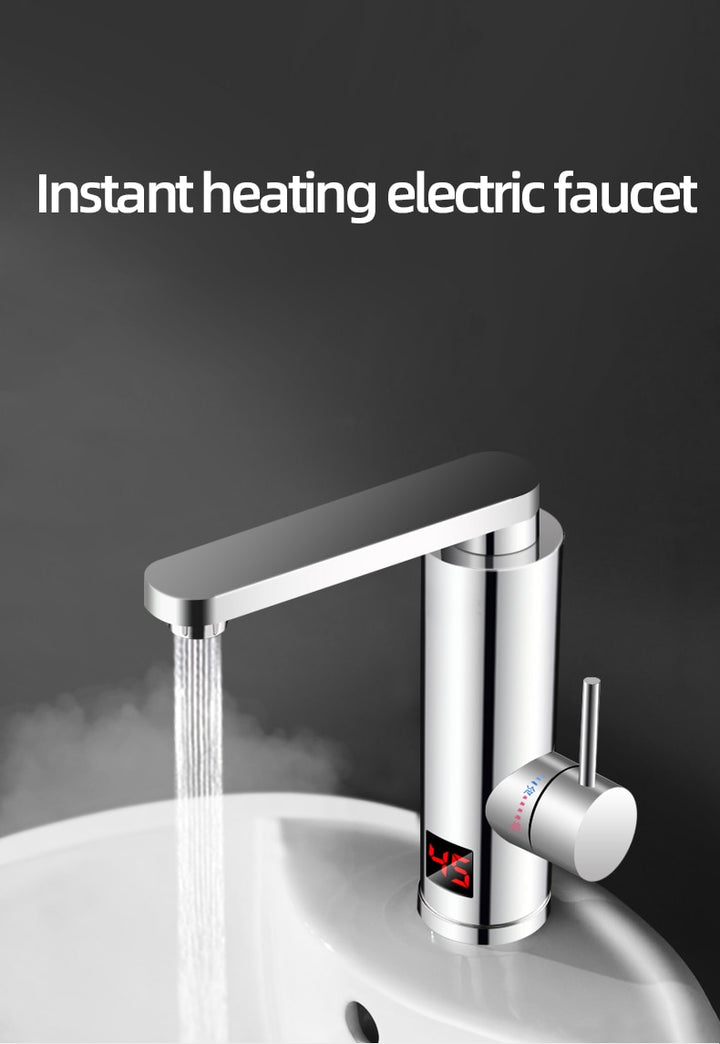 Kitchen Instant Electric Hot Water Heater  Led Faucet Luxurious  3 Seconds Fast
