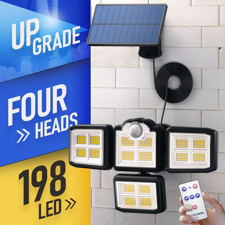 122/138/171/198/333 LED Solar Lights Outdoor Motion Sensor Human Induction Adjustable head IP65 Waterproof Solar Power Wall Lamp