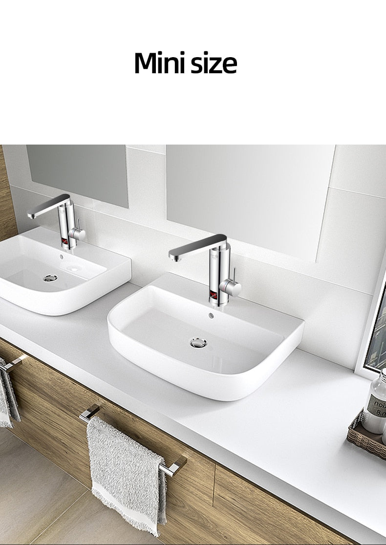 Kitchen Instant Electric Hot Water Heater  Led Faucet Luxurious  3 Seconds Fast