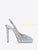 Glitter Back Strap Pumps Platform Thin High Heel  Pointed Toe Sequined Shoes