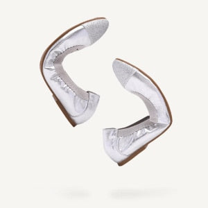 YAERNI Foldable Round Toe Women Flats  Soft Sole E727